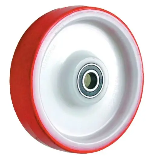 PLU200 Pallet Truck Steering Wheel 200mm x 48mm, heavy duty Polyurethane on Nylon with 20mm ball bearings