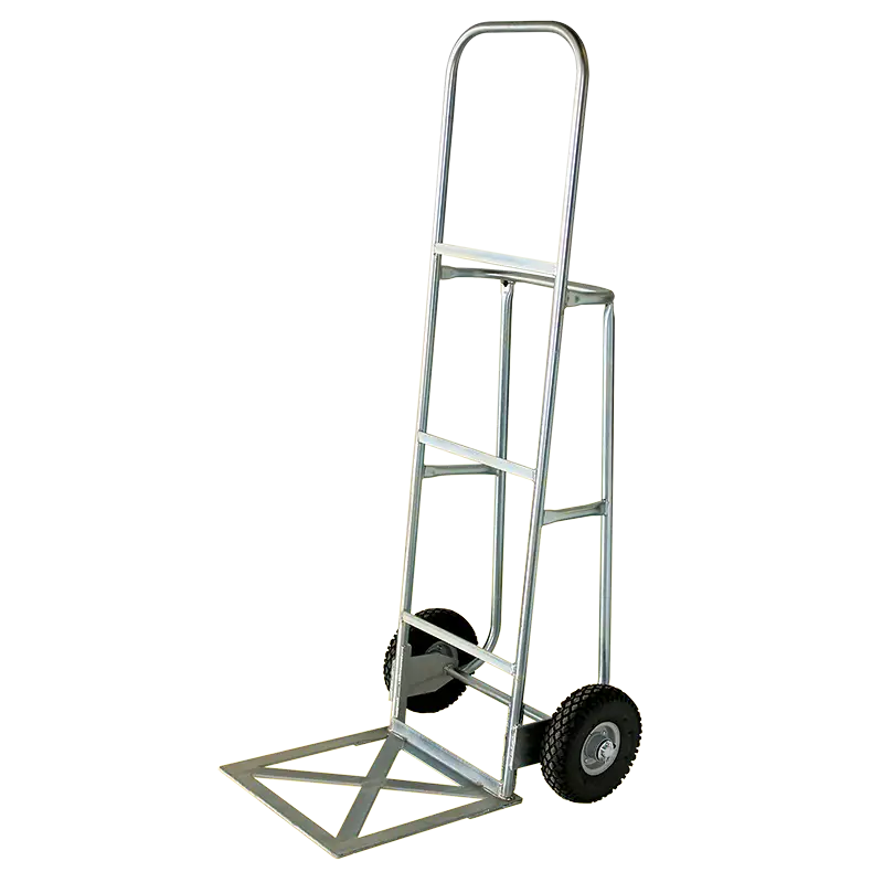 "NZ Made 200kg Bread Crate Hand Truck with steel center wheels."