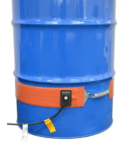 DHB205 Drum Heating Collar/Band Heater, a flexible electric band designed to wrap around and heat the contents of a standard 200 to 210-litre steel drum.