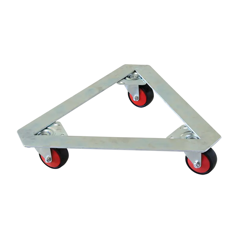 DR64 heavy-duty tri-drum dolly, stable triangular mobile base for 200L drums.